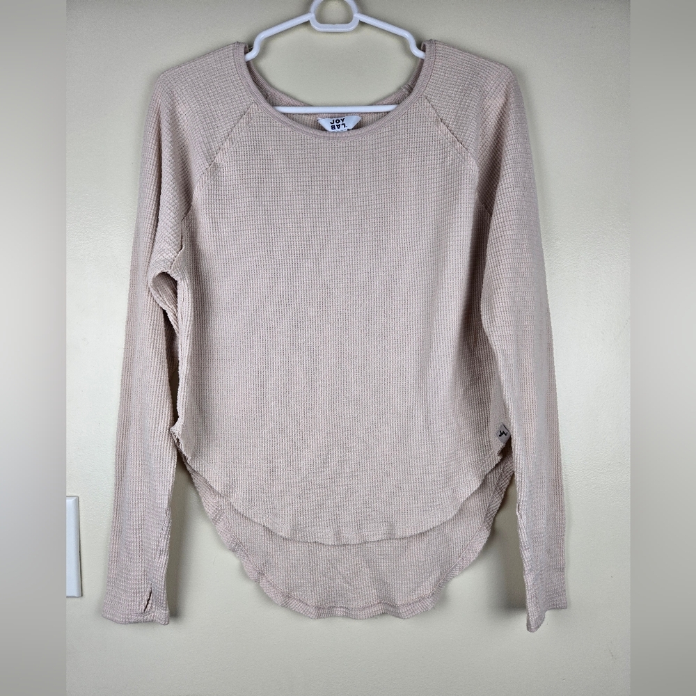 JOY LAB Women's Beige Long Sleeve Top Size S
